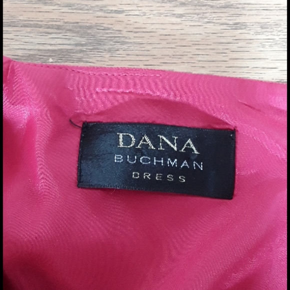 Dana Buchman silk and linen Magenta Pink bodycon dress Size 14 - Picture 2 of 7